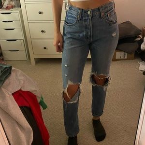 Levi’s 501 High Waisted Straight Jeans